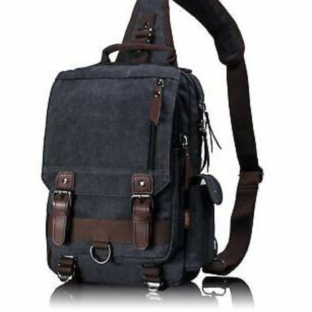 Brand New Leaper Retro Messenger Shoulder Backpack